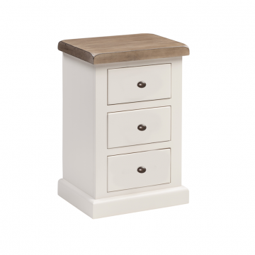 York Painted Compact 3 Drawer Bedside - Small York Painted Compact 3 Drawer Bedside - Small